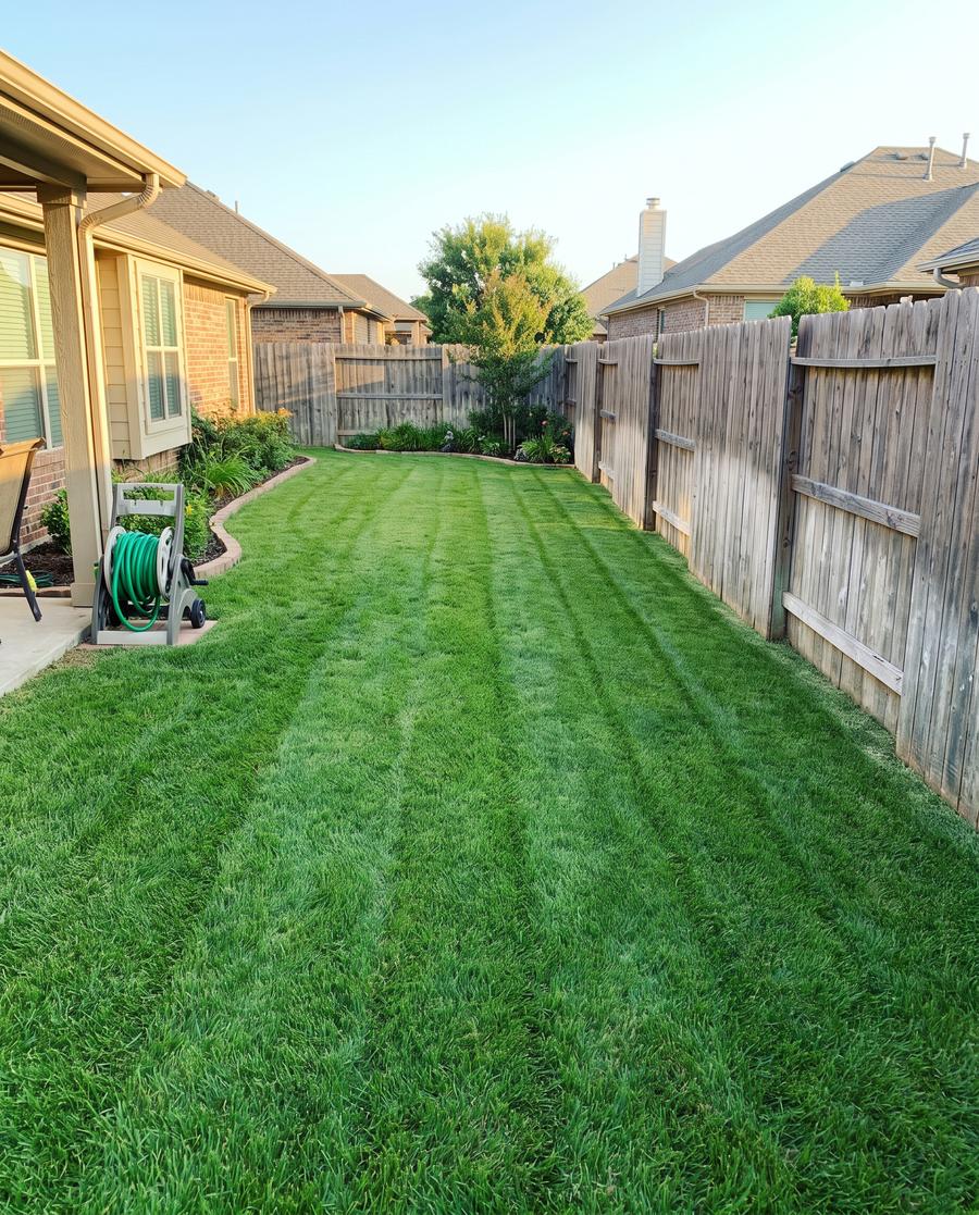 The same Long Island backyard after Scoopsit's professional dog poop removal, clean and tidy